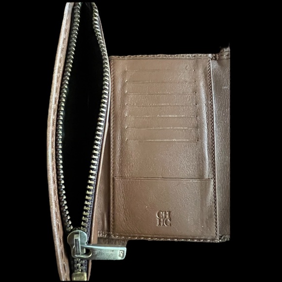 CAROLINA HERRERA CHCH brown leather fold wallet - Picture 6 of 8